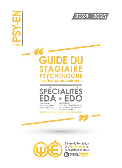 couverture guide stagiaire psychologue de l'éducation nationale